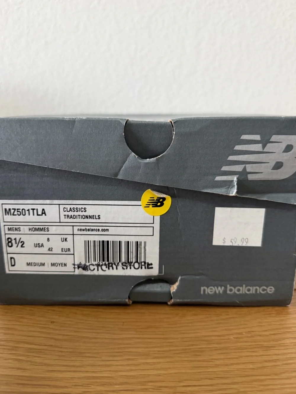 New Balance NB501 (MZ501TLA) Burgundy Suede with Gum Soles - Picture 8 of 8